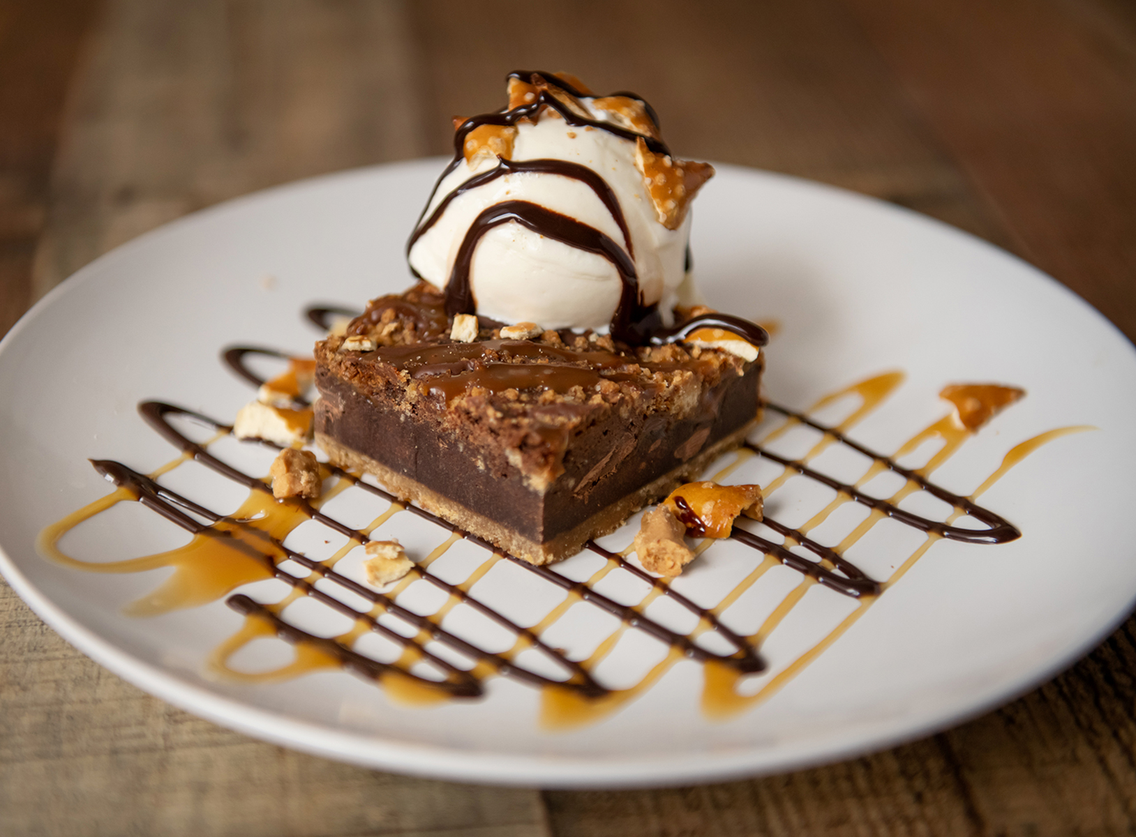 Salted Caramel Pretzel Brownie